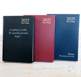 Personalised Premium Hardback Diary Organiser 2025, A4, A5 size, UK dates, Custom print