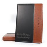 Personalised Premium 2027 Diary Organiser - A5 size | Custom Engraved Planner (UK dates)