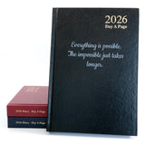 Personalised Premium Hardback Diary 2026, A4/A5 size | Custom printed Organiser (UK dates)