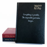 Personalised 2027 Hardback Diary , A4/A5 size | Custom printed Planner (UK dates)