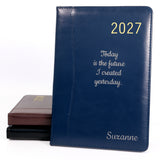 Personalised Executive 2027 Diary Organiser, A4/A5 size | Custom Engraved Planner (UK dates)