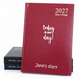 Personalised 2027 Hardback Diary , A4/A5 size | Custom printed Planner (UK dates)