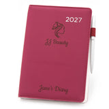 Personalised Design 2027 Diary Organiser | Laser Engraved Planner - A5 size, UK dates