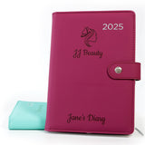 Personalised Design Diary 2025 Organiser | Laser Engraved - A5 size, UK dates