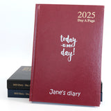 Personalised Premium Hardback Diary Organiser 2025, A4, A5 size, UK dates, Custom print