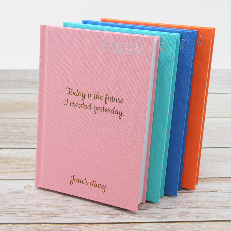 Personalised Academic Diary 2026-2027 - A4/A5 | Custom Engraved Planner