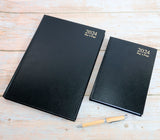 Personalised Premium Hardback Diary Organiser 2024, A4, A5 size, UK dates, Custom print