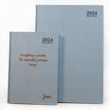 Personalised Hardcover Diary Organiser 2024 | A4, A5 size | UK dates and holidays