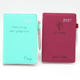 Personalised Design 2027 Diary Organiser | Laser Engraved Planner - A5 size, UK dates