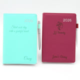 Personalised Design Diary 2026 Organiser | Laser Engraved - A5 size, UK dates