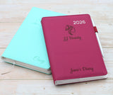 Personalised Design Diary 2026 Organiser | Laser Engraved - A5 size, UK dates