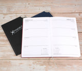 Personalised Executive Diary Organiser 2025 A5 size - UK dates and holidays