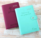 Personalised Design Diary 2025 Organiser | Laser Engraved - A5 size, UK dates