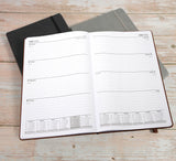 Personalised Hardcover Executive Diary 2026, A4/A5 | Custom Engraved Organiser - UK dates