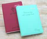 Personalised Design Diary 2026 Organiser | Laser Engraved - A5 size, UK dates
