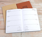 Personalised Custom Fashion Diary Planner 2025, A5 size, UK dates and holidays