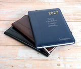 Personalised Executive 2027 Diary Organiser, A4/A5 size | Custom Engraved Planner (UK dates)