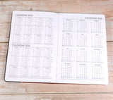 Personalised Custom Premium Diary Organiser 2025, A5 size, UK dates and holidays