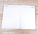 Personalised Custom Premium Diary Organiser 2025, A5 size, UK dates and holidays