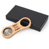 Personalised Custom Bamboo Bottle Opener + Gift Box | Design A Truly Unique Present | Laser Engraved | Great Birthday Father's Valentine's Day Wedding Gift Idea