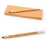 Personalised Infinity Bamboo Pencil with Eraser + Eco Box | Custom Engraved Name