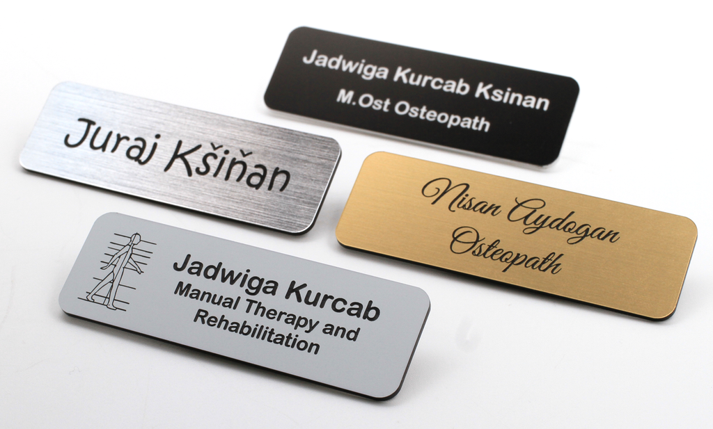 Personalised Premium Name Badge Staff ID Tag With Pin