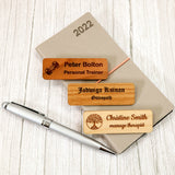 Personalised Wooden Eco Name Badge Staff ID | Design Your Custom Tag