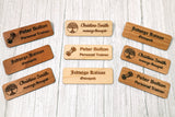 Personalised Wooden Eco Name Badge Staff ID | Design Your Custom Tag